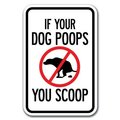 Signmission 18 in Height, 0.12 in Width, Aluminum, 12" x 18", A-1218 Pet-Animal - PoopScoop A-1218 Pet-Animal - PoopScoop